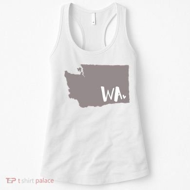 Cute Washington Outline Gift From Wa Women's Tank Top