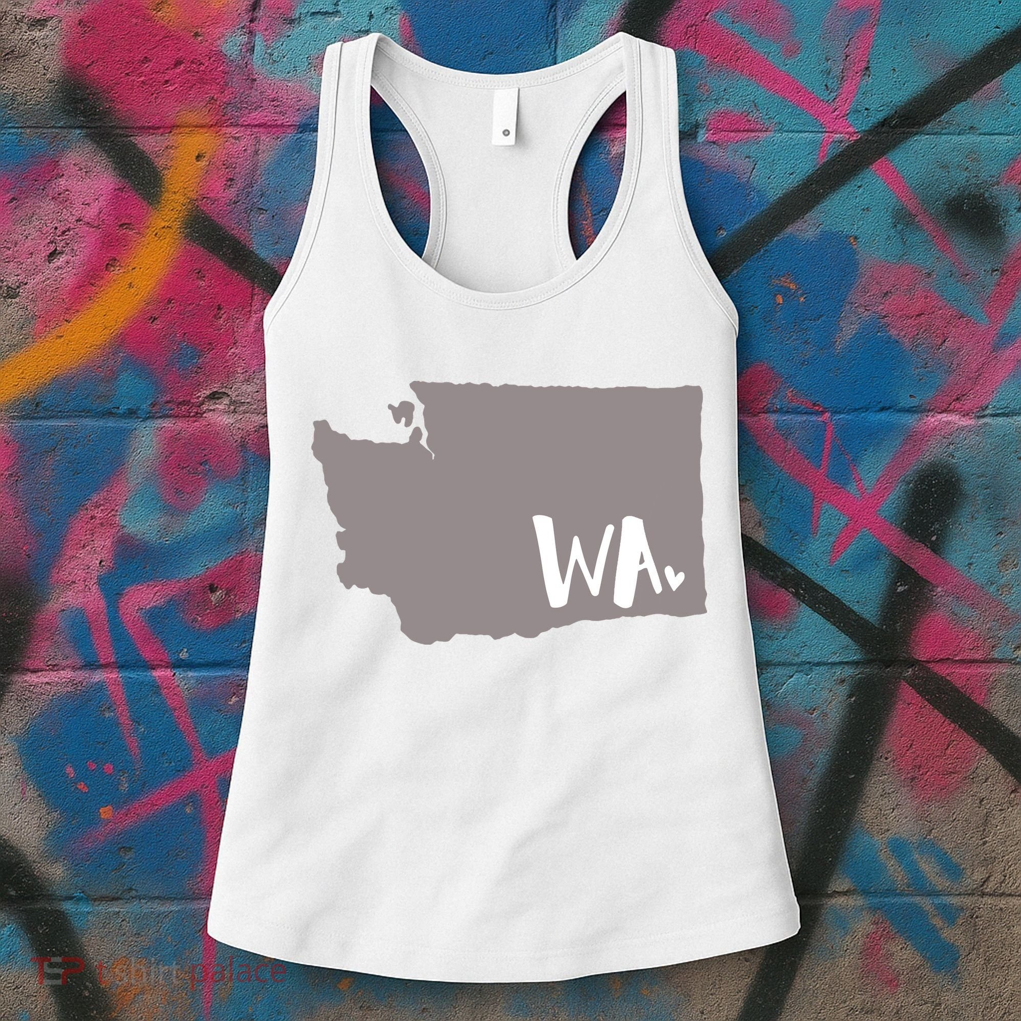 Cute Washington Outline Gift From Wa Women's Tank Top