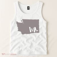 Cute Washington Outline Gift From Wa Tank Top thumb 2