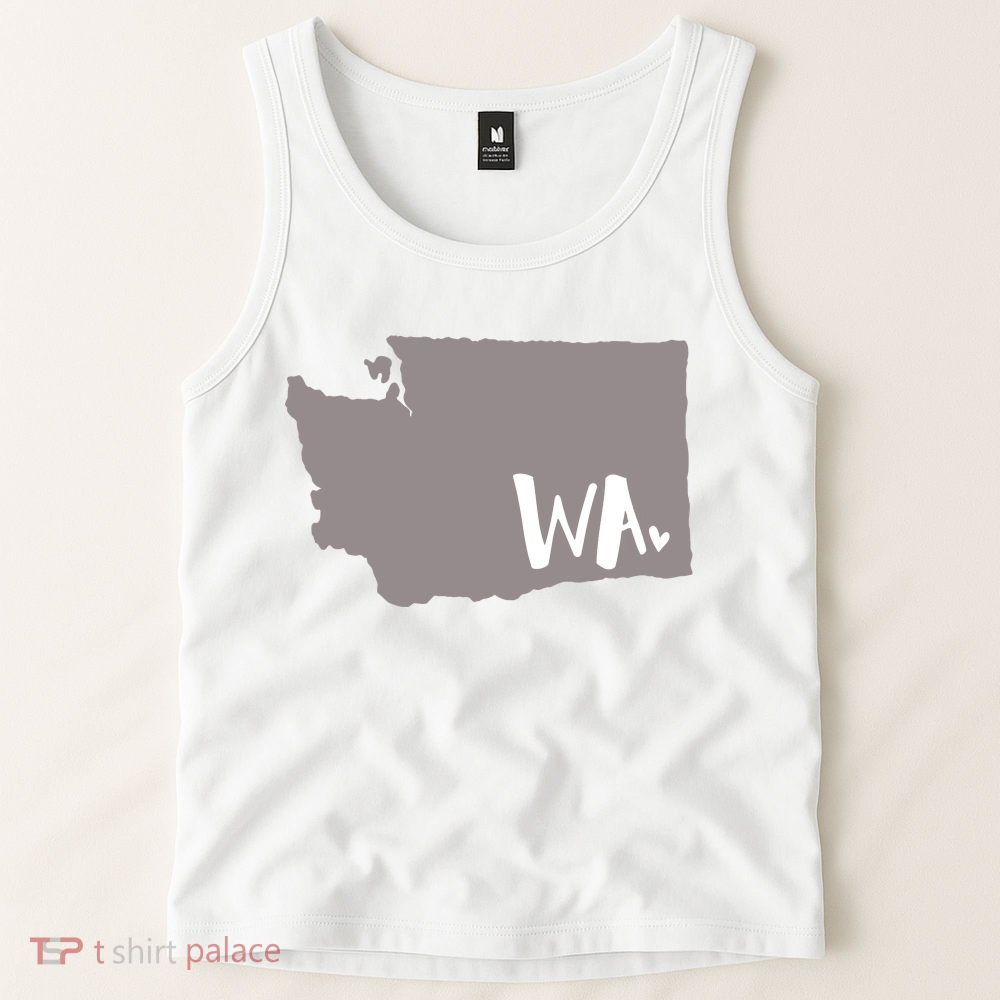 Cute Washington Outline Gift From Wa Tank Top