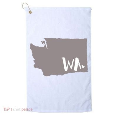 Cute Washington Outline Gift From Wa Golf Towel