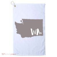 Cute Washington Outline Gift From Wa Golf Towel thumb 0