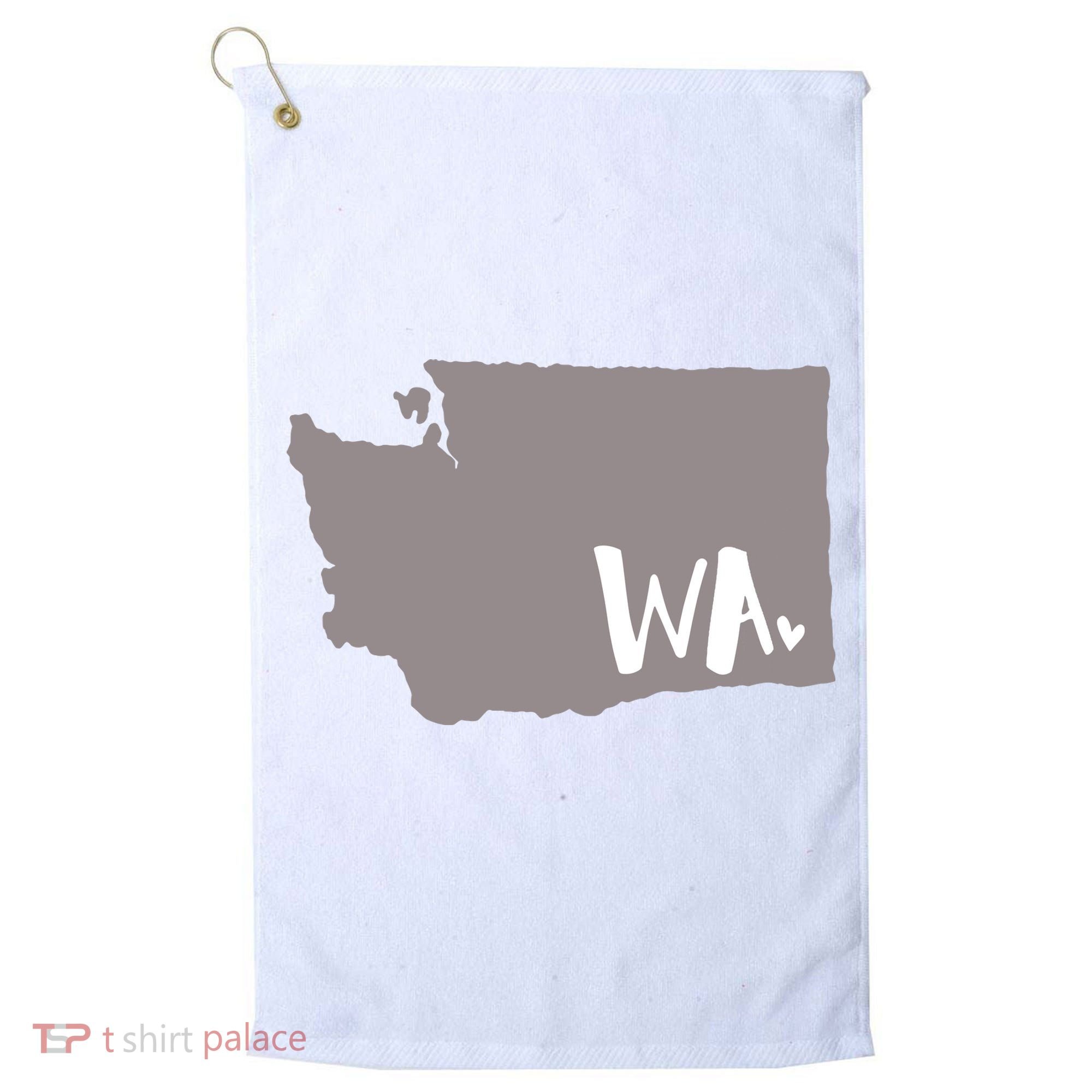 Cute Washington Outline Gift From Wa Golf Towel
