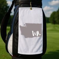 Cute Washington Outline Gift From Wa Golf Towel thumb 2