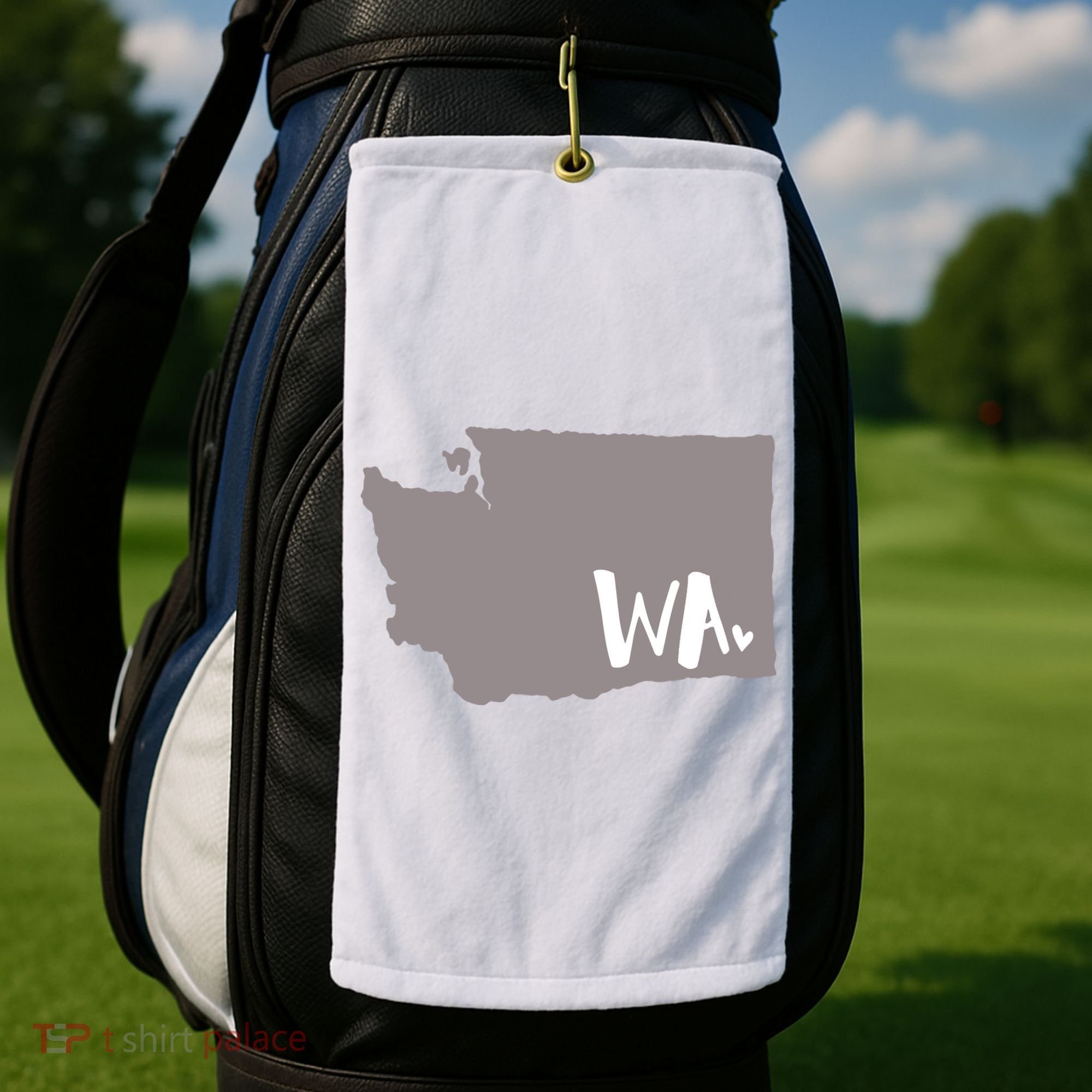 Cute Washington Outline Gift From Wa Golf Towel