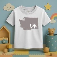 Cute Washington Outline Gift From Wa Toddler T-Shirt thumb 3