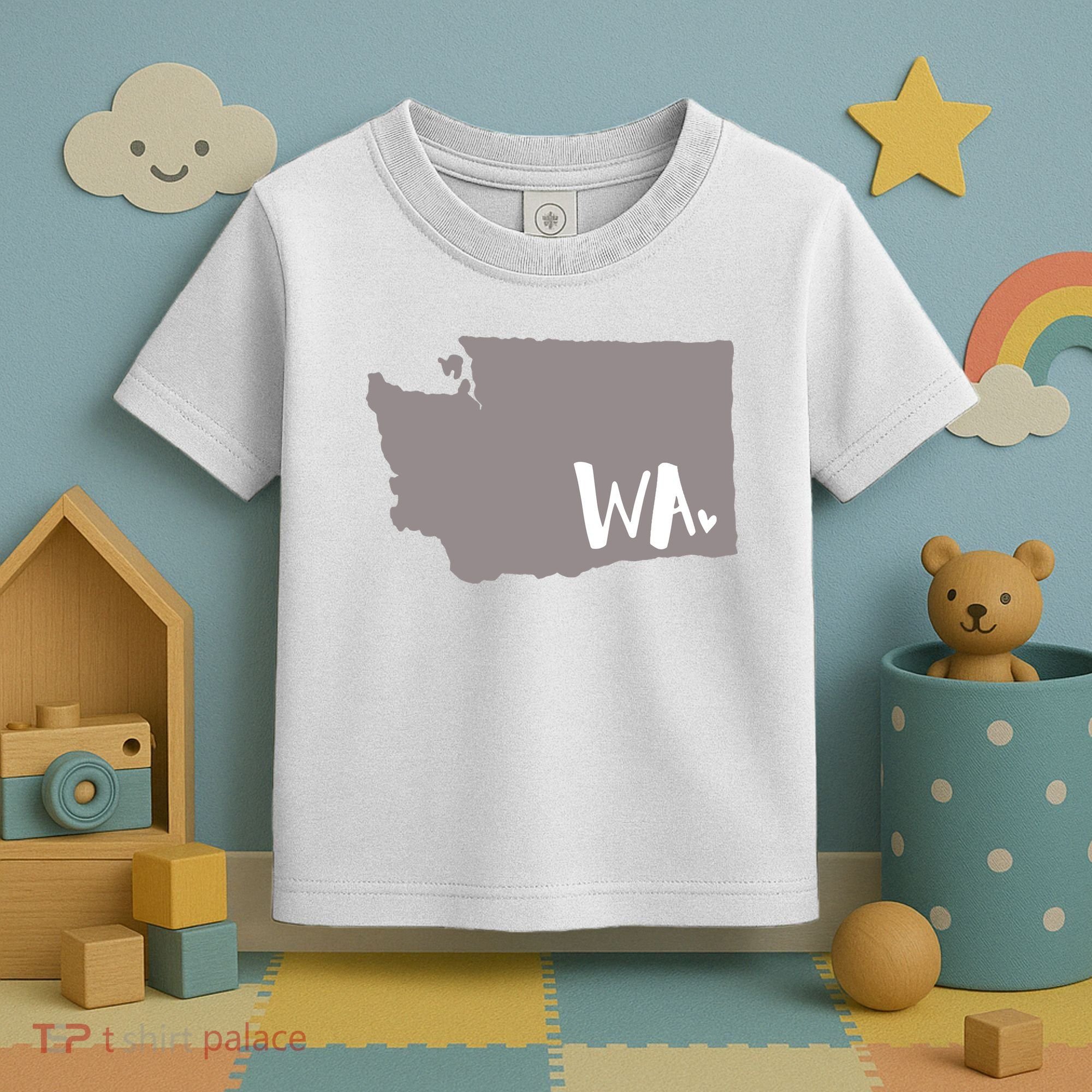 Cute Washington Outline Gift From Wa Toddler T-Shirt