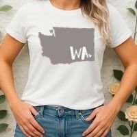 Cute Washington Outline Gift From Wa Women's T-Shirt thumb 2
