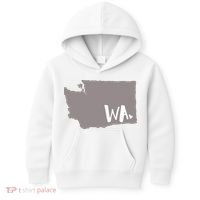 Cute Washington Outline Gift From Wa Kids Hoodie thumb 0