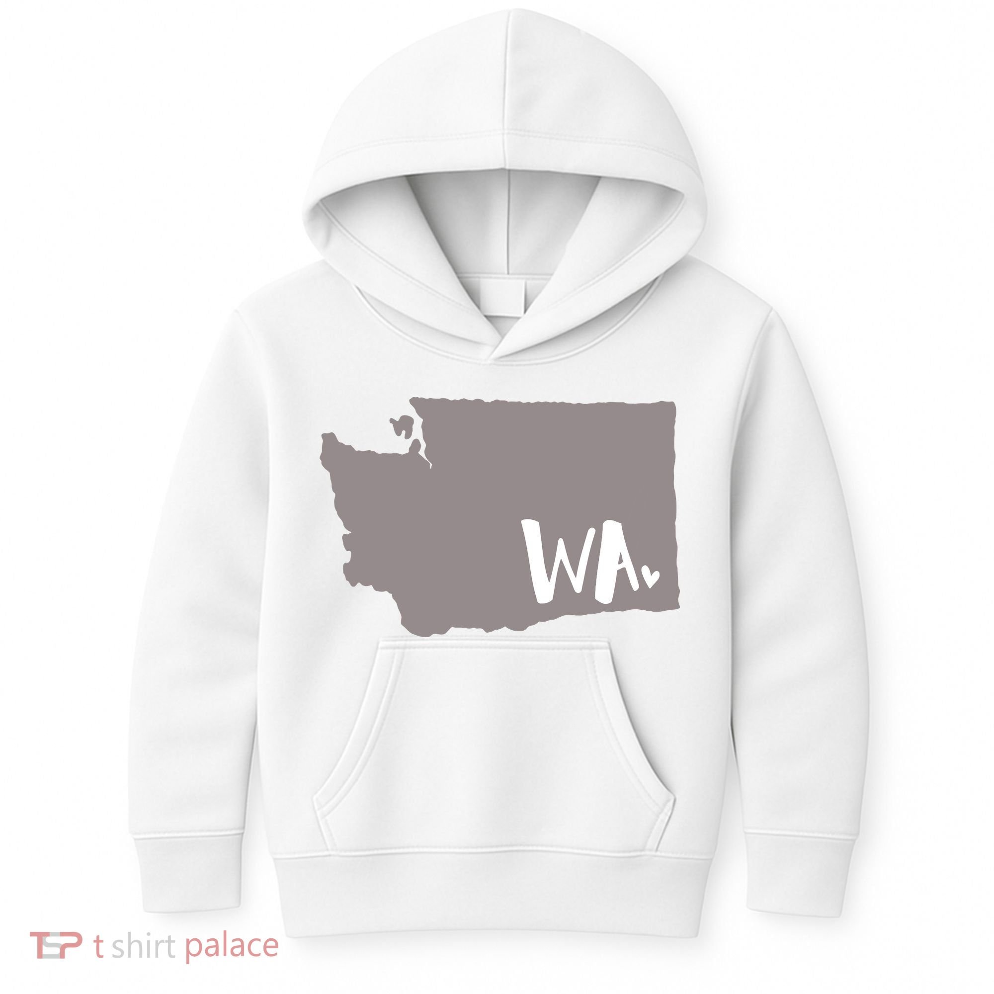 Cute Washington Outline Gift From Wa Kids Hoodie