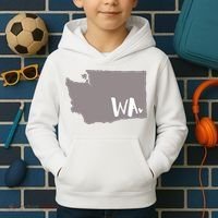 Cute Washington Outline Gift From Wa Kids Hoodie thumb 2