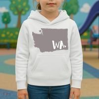 Cute Washington Outline Gift From Wa Kids Hoodie thumb 3