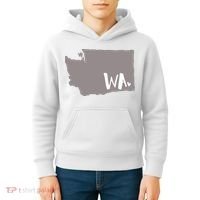 Cute Washington Outline Gift From Wa Kids Hoodie thumb 4