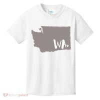 Cute Washington Outline Gift From Wa Kids T-Shirt thumb 0