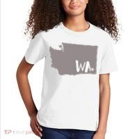 Cute Washington Outline Gift From Wa Kids T-Shirt thumb 2