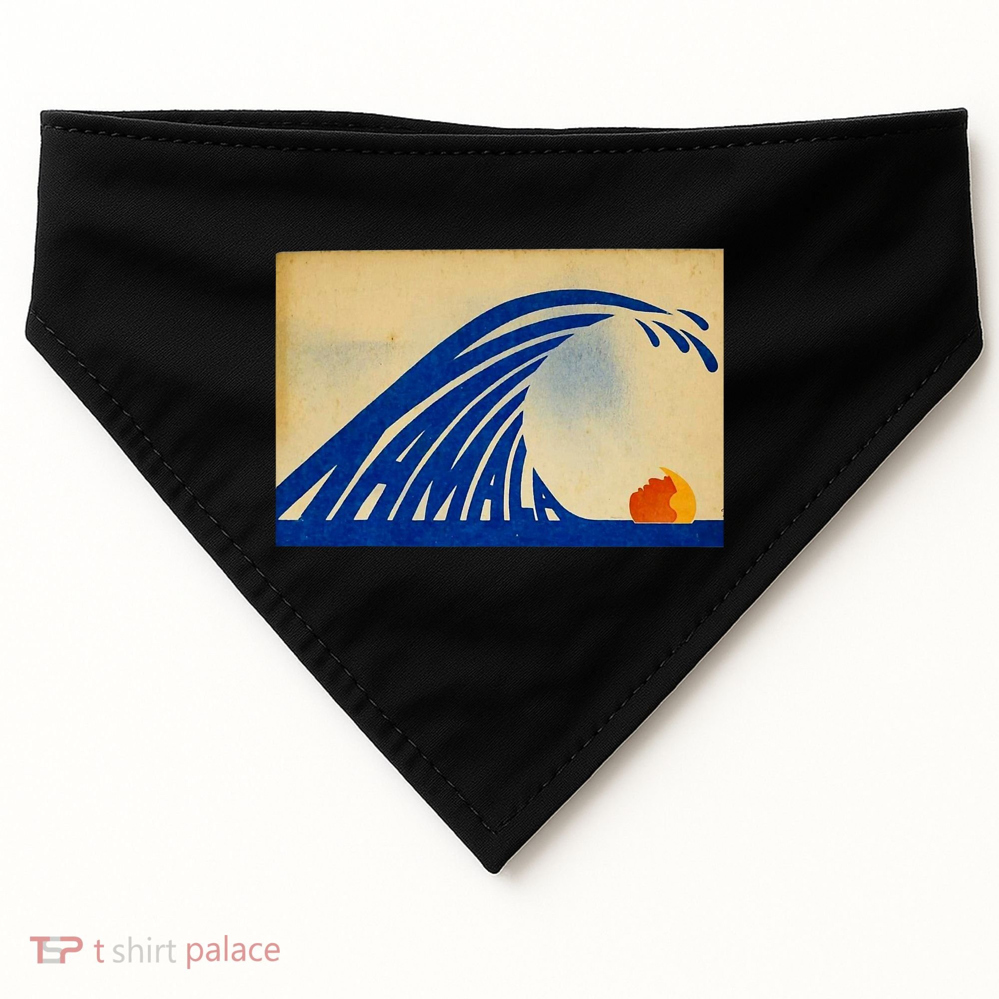 Cute Wave Of Blue Wave Kamala For Kamala Funny Trump USA-Made Doggie Bandana