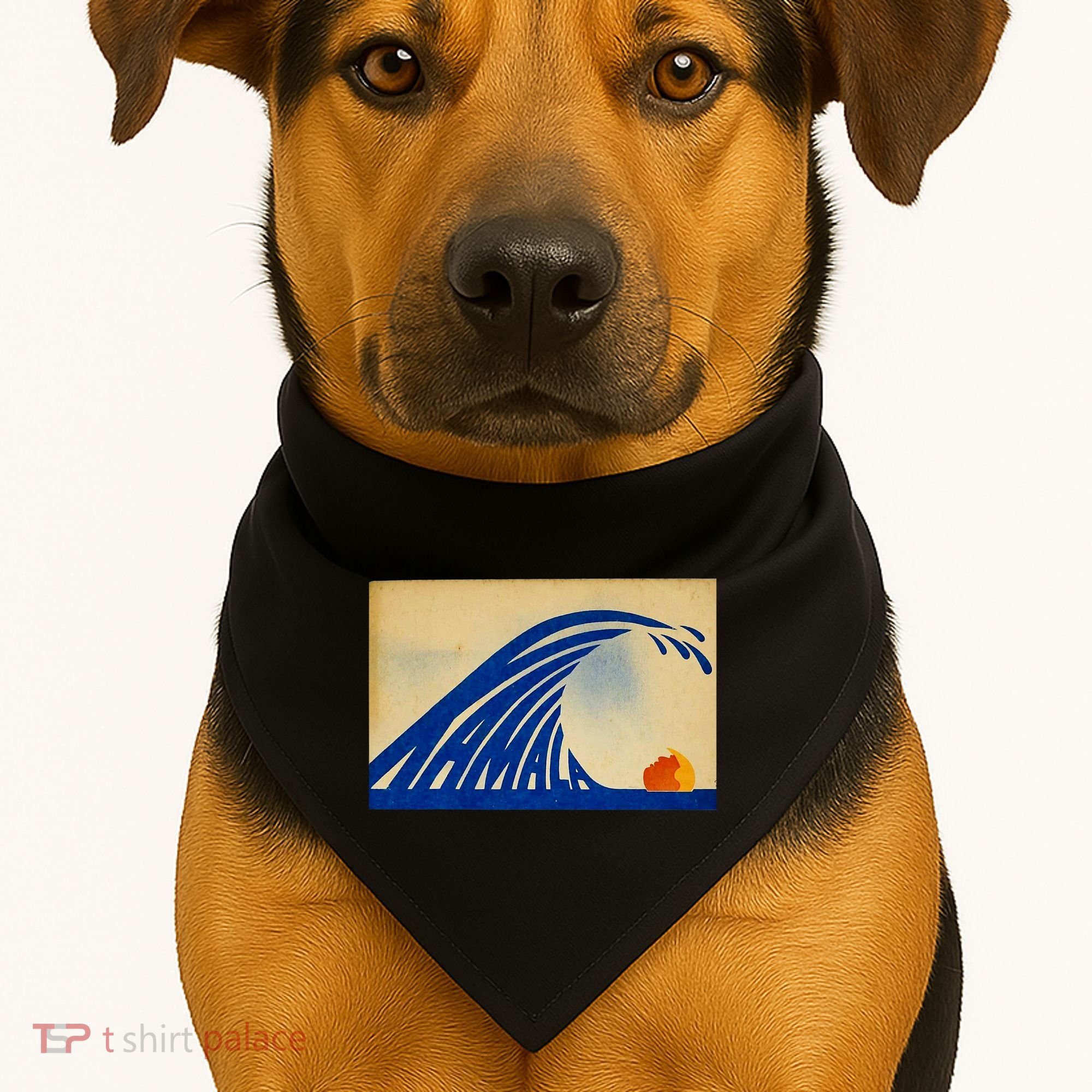 Cute Wave Of Blue Wave Kamala For Kamala Funny Trump USA-Made Doggie Bandana