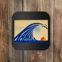 Cute Wave Of Blue Wave Kamala For Kamala Funny Trump Coaster thumb 0