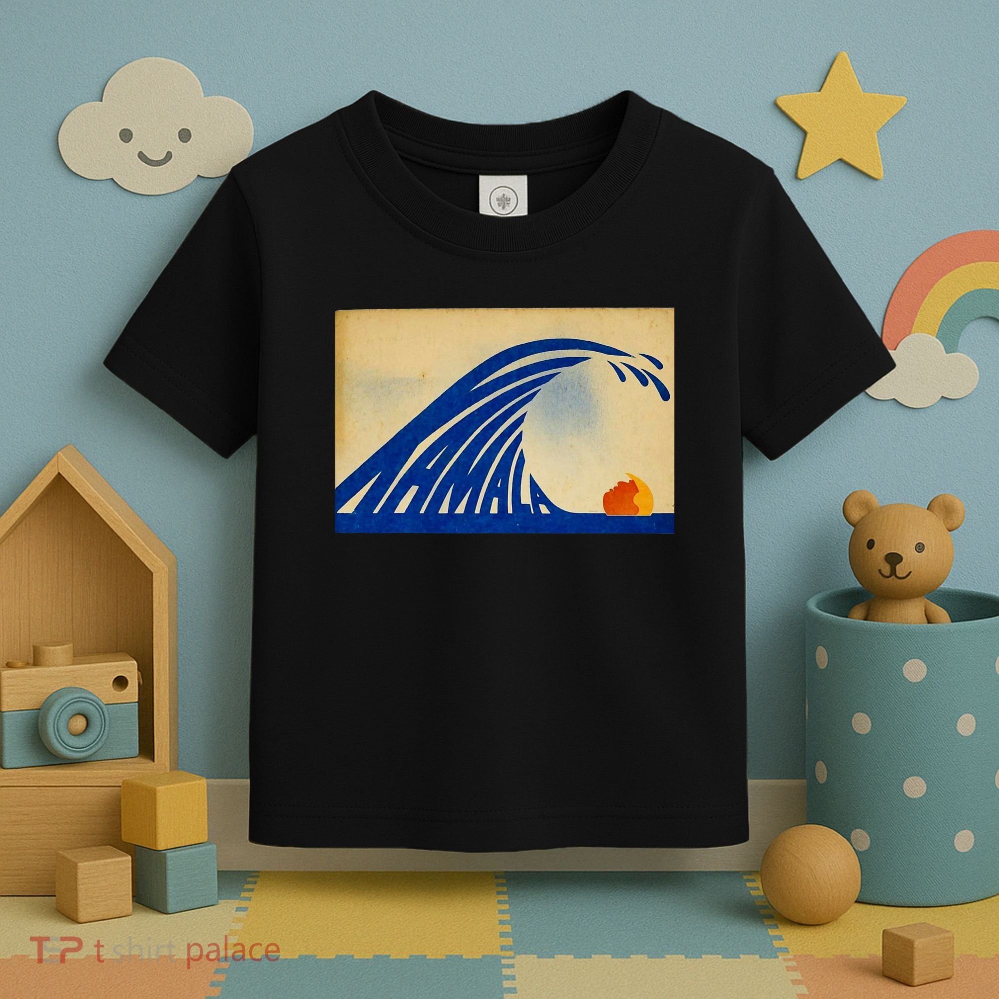 Cute Wave Of Blue Wave Kamala For Kamala Funny Trump Toddler T-Shirt