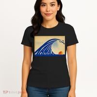Cute Wave Of Blue Wave Kamala For Kamala Funny Trump Women's T-Shirt thumb 4