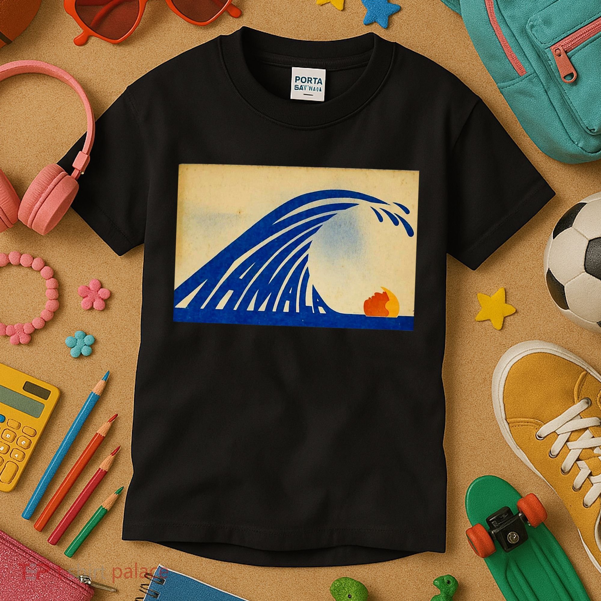 Cute Wave Of Blue Wave Kamala For Kamala Funny Trump Kids T-Shirt