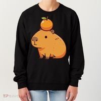 Capybara With Orange On The Head Capybara Women's Sweatshirt thumb 0