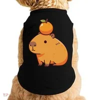 Capybara With Orange On The Head Capybara Doggie Tank thumb 0