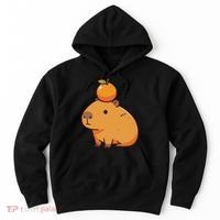 Capybara With Orange On The Head Capybara Hoodie thumb 0