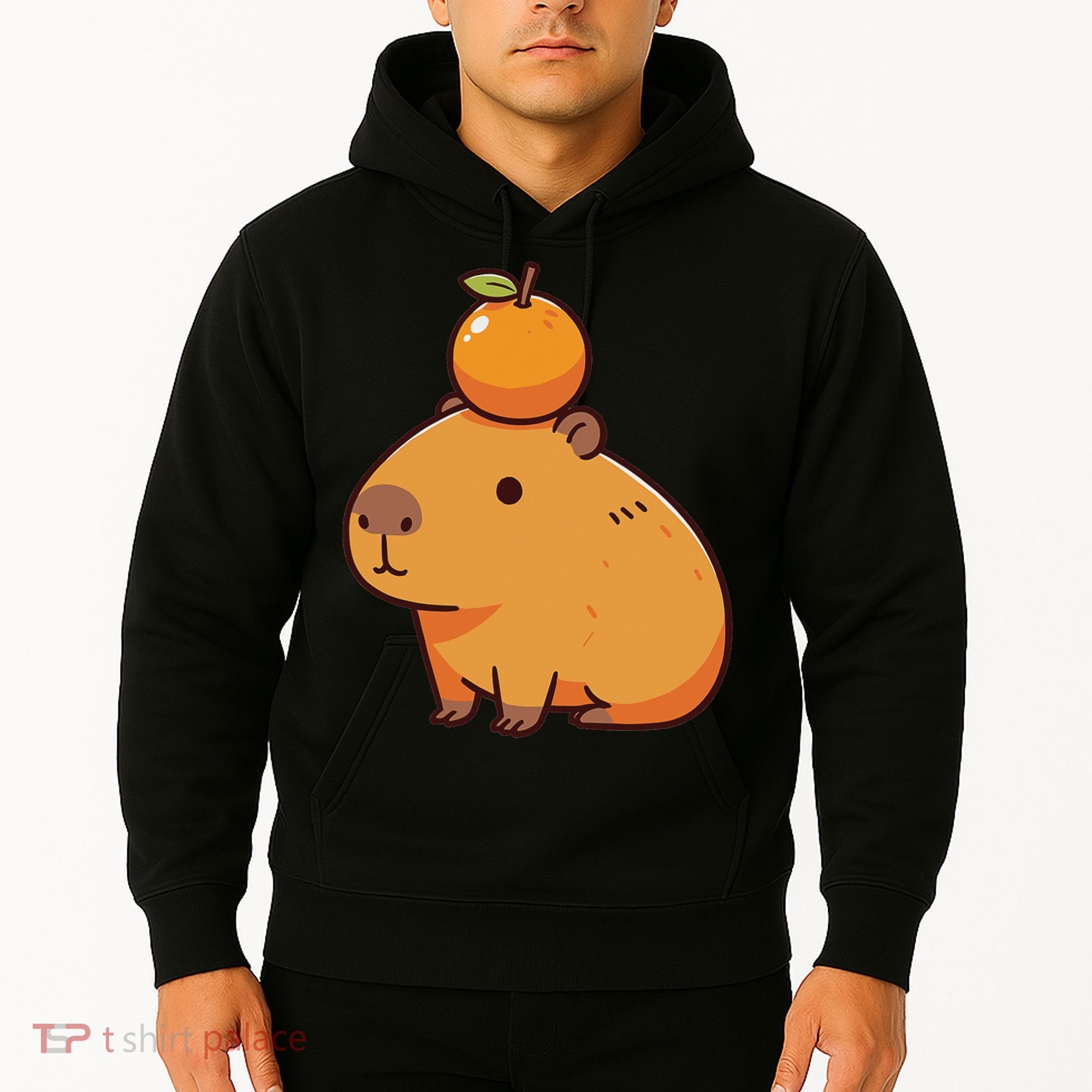 Capybara With Orange On The Head Capybara Hoodie