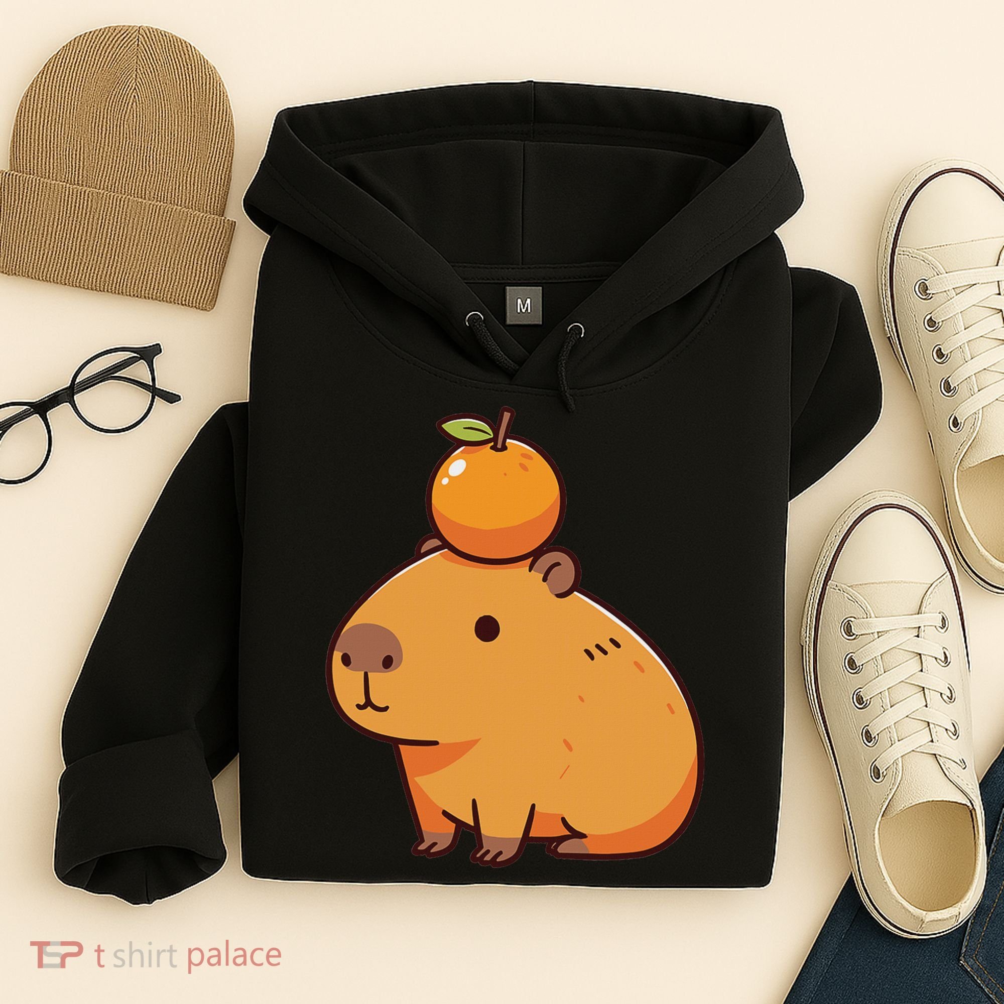 Capybara With Orange On The Head Capybara Hoodie