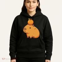 Capybara With Orange On The Head Capybara Hoodie thumb 5
