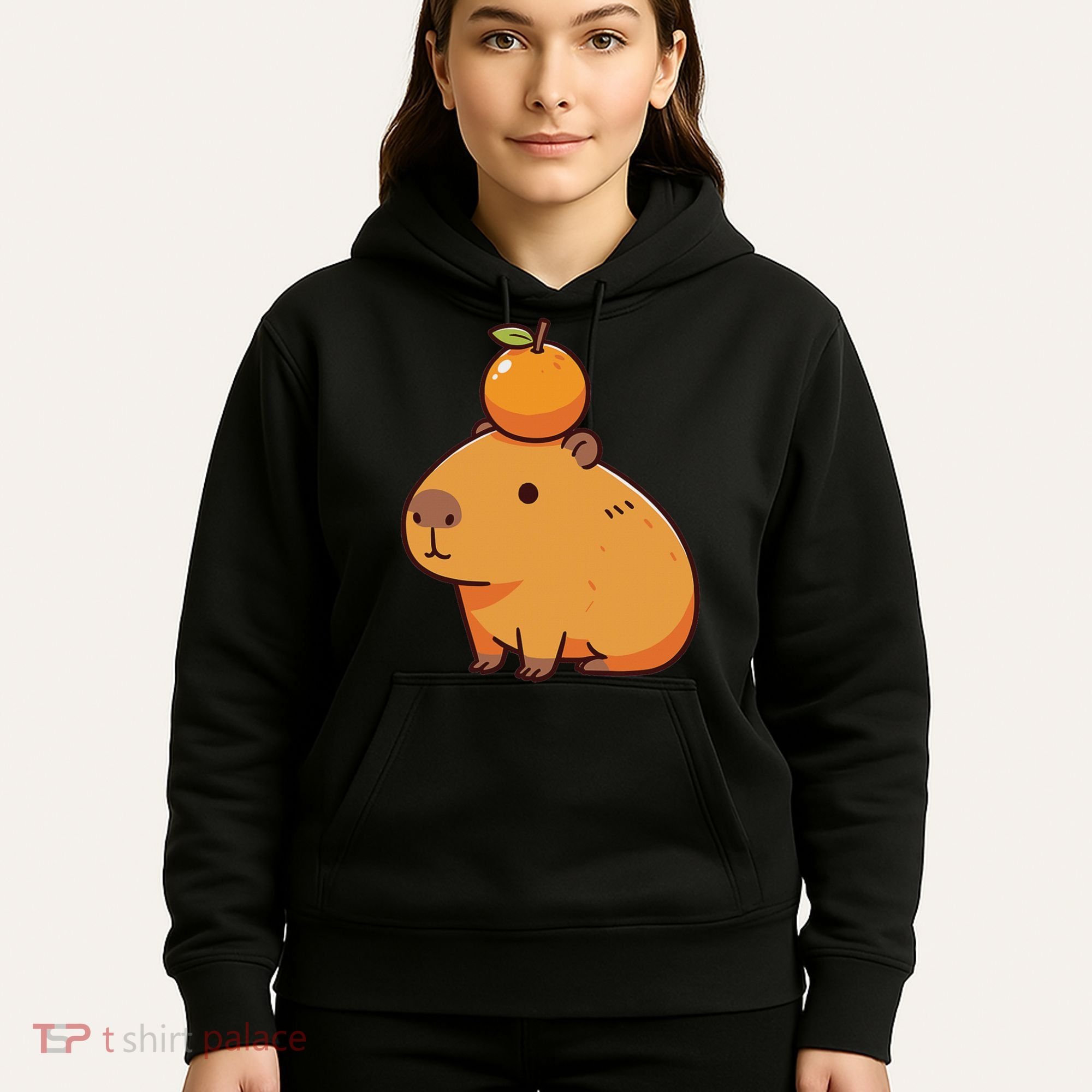 Capybara With Orange On The Head Capybara Hoodie