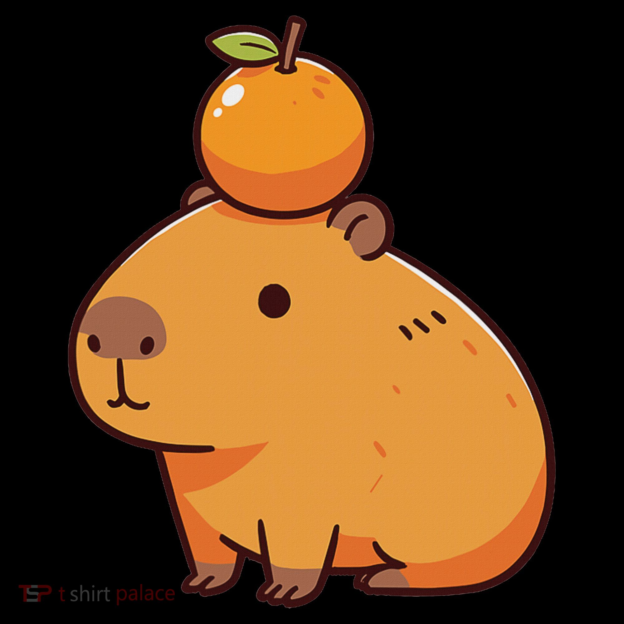 Capybara With Orange On The Head Capybara Hoodie