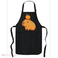 Capybara With Orange On The Head Capybara Apron thumb 0