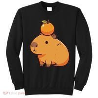 Capybara With Orange On The Head Capybara Sweatshirt thumb 0