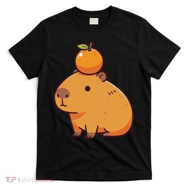 Capybara With Orange On The Head Capybara T-Shirt