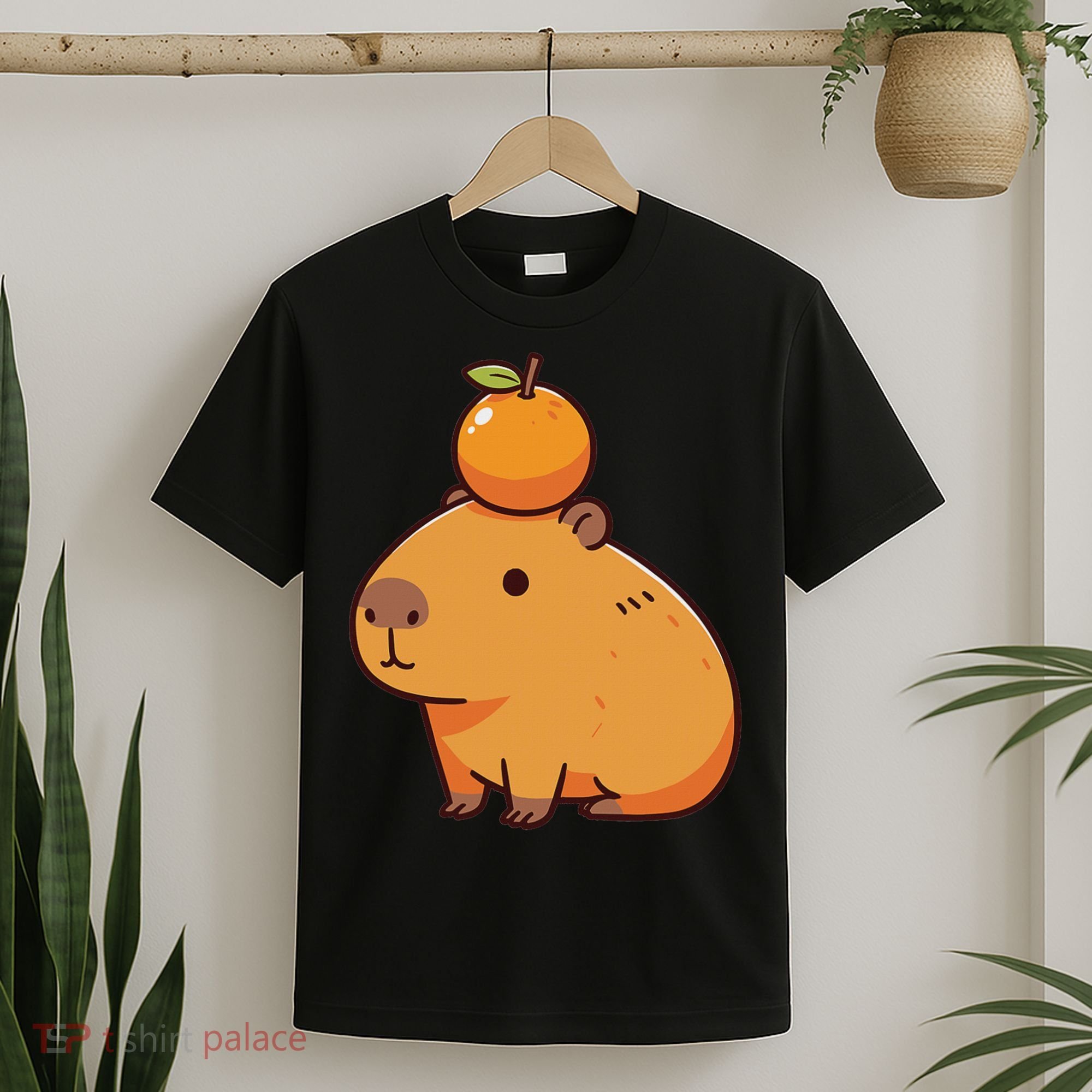 Capybara With Orange On The Head Capybara T-Shirt