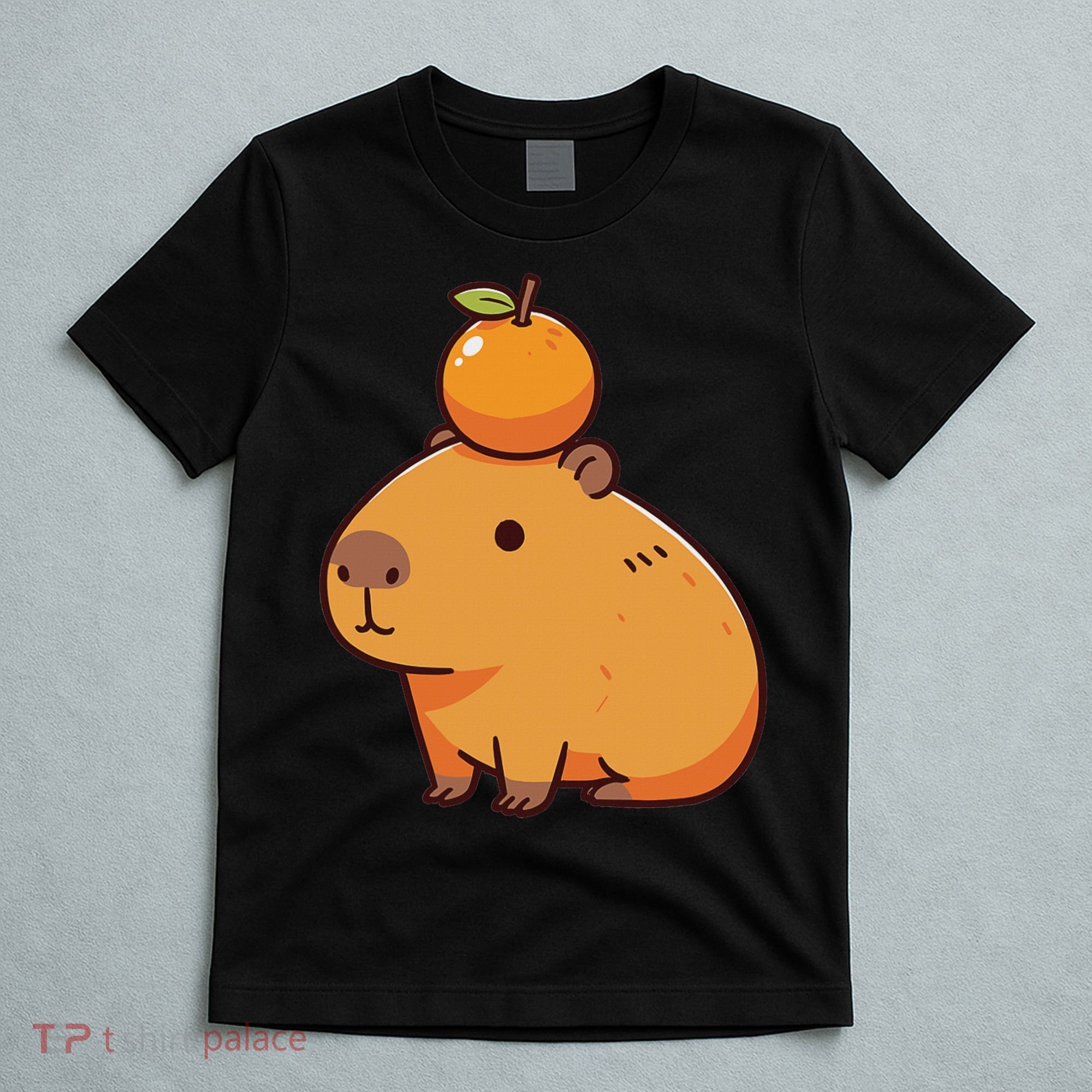 Capybara With Orange On The Head Capybara T-Shirt