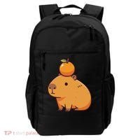 Capybara With Orange On The Head Capybara Backpack thumb 0