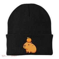 Capybara With Orange On The Head Capybara Beanie thumb 0