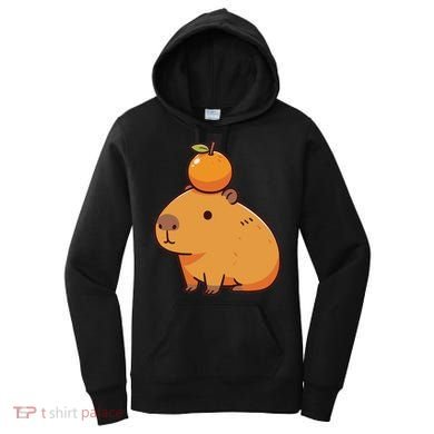 Capybara With Orange On The Head Capybara Women's Hoodie