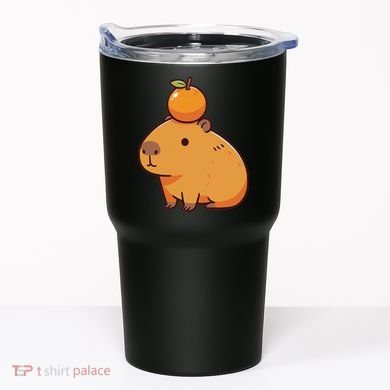 Capybara With Orange On The Head Capybara Tumbler