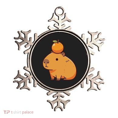 Capybara With Orange On The Head Capybara Ornament