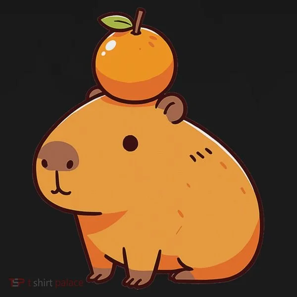 Capybara With Orange On The Head Capybara Toddler Hoodie