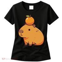 Capybara With Orange On The Head Capybara Women's T-Shirt thumb 0