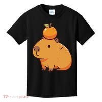 Capybara With Orange On The Head Capybara Kids T-Shirt thumb 0
