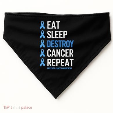 Cancer Warrior Prostate Cancer Awareness USA-Made Doggie Bandana