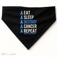 Cancer Warrior Prostate Cancer Awareness USA-Made Doggie Bandana thumb 0