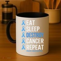 Cancer Warrior Prostate Cancer Awareness Coffee Mug thumb 4