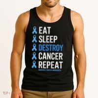 Cancer Warrior Prostate Cancer Awareness Tank Top thumb 3